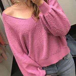 Free people pink sweater shirt